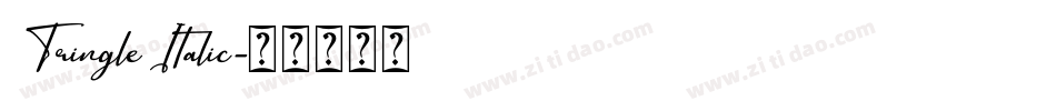 Tringle Italic字体转换